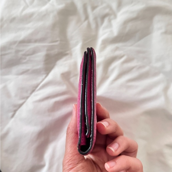 Hermes Wallet Bearn Souffle Vaux Epson Rose w/silver hardware AUTHENTIC - Picture 4 of 10